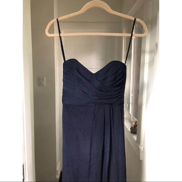 Amsale Silk Chiffon Strapless Dress - Picture 5 of 7